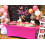 (8FT, Rose Red) Rectangular Stretchable Tablecloth Foldable Dinner Table Stretch Spandex Fitted Table Cloth Cover Protector for Wedding Party 6