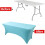 (6FT, Lake Blue) Rectangular Stretchable Tablecloth Foldable Dinner Table Stretch Spandex Fitted Table Cloth Cover Protector for Wedding Party 3