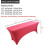 (6FT, Rose Red) Rectangular Stretchable Tablecloth Foldable Dinner Table Stretch Spandex Fitted Table Cloth Cover Protector for Wedding Party 3