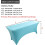(6FT, Lake Blue) Rectangular Stretchable Tablecloth Foldable Dinner Table Stretch Spandex Fitted Table Cloth Cover Protector for Wedding Party 4