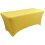 (4FT, Yellow) Rectangular Stretchable Tablecloth Foldable Dinner Table Stretch Spandex Fitted Table Cloth Cover Protector for Wedding Party 1