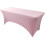 (5FT, Pink) Rectangular Stretchable Tablecloth Foldable Dinner Table Stretch Spandex Fitted Table Cloth Cover Protector for Wedding Party 1
