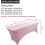 (6FT, Pink) Rectangular Stretchable Tablecloth Foldable Dinner Table Stretch Spandex Fitted Table Cloth Cover Protector for Wedding Party 3