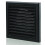 Blauberg Plastic Fixed Blade Grille - 100mm - Off Black - 100SBLACK 1