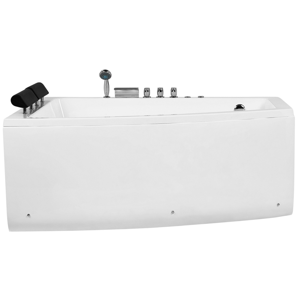 Right Hand Hot Tub Corner Bath 1820 x 1220 mm White SERRANA