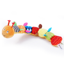 (Orange) Sozzy Plush Musical Caterpillar Baby Toy Soft Sensory Sound Infant Newborn Toys