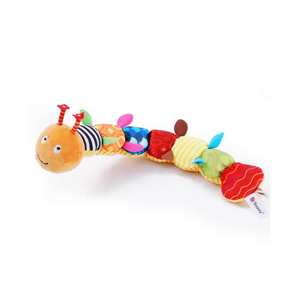 Rywolt (Orange) Sozzy Plush Musical Caterpillar Baby Toy Soft Sensory Sound Infant Newborn Toys Orange