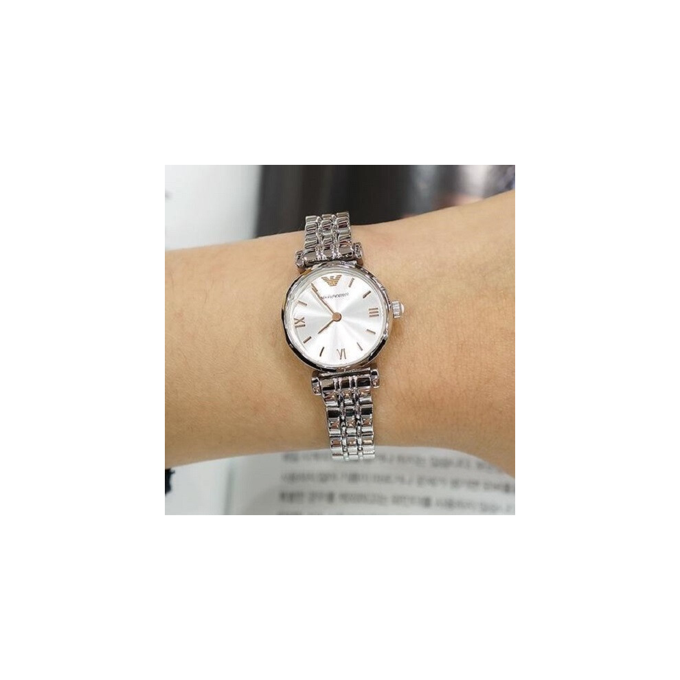 EMPORIO ARMANI WOMEN'S AR1935 SILVER BRACELET SILVER DIAL SILVER CASE