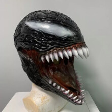 (Black) Adults Venom Mask Halloween Fancy Dress Theme Costume cosplay Spiderman Props