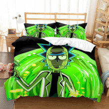 (Style 10, Double(200X200CM/3PCS)) Rick Morty Kids Bedding Single Double Duvet Cover