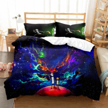 (Style 03, Single(135X200CM/2PCS)) Rick Morty Kids Bedding Single Double Duvet Cover