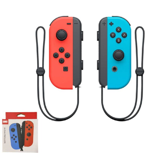 (Red Blue) Game Switch Console Bluetooth Left Right Handle Hand Rope Abs Multifunction