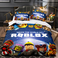 (Style 13, Double(200X200CM/3PCS)) Roblox Kids Bedding Single Double Duvet Cover UK