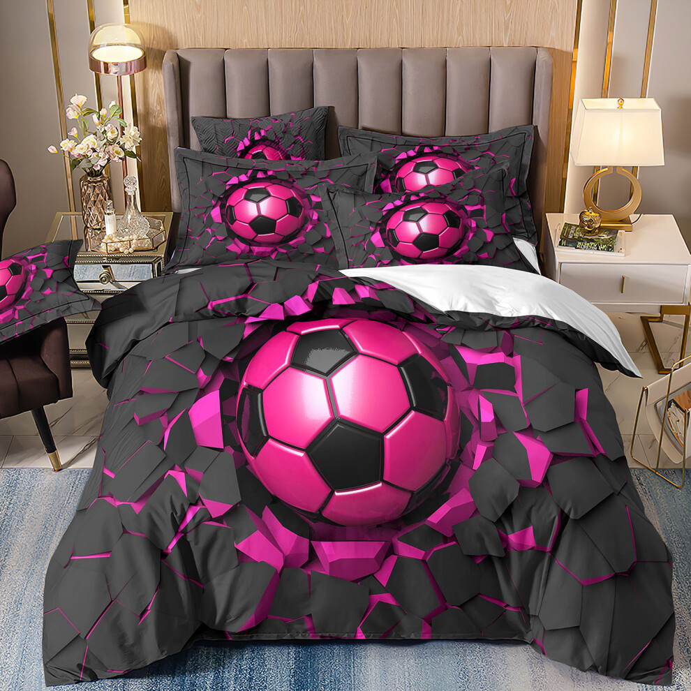 (Style 19, Single(135X200CM/2PCS)) Football Kids Bedding Single Double Duvet Cover UK