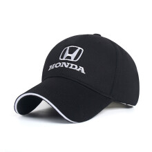 Honda Logo Unisex Baseball Cap - Adjustable Back Buckle, Black, 57cm, 100% Polyester, Front-Printed Logo