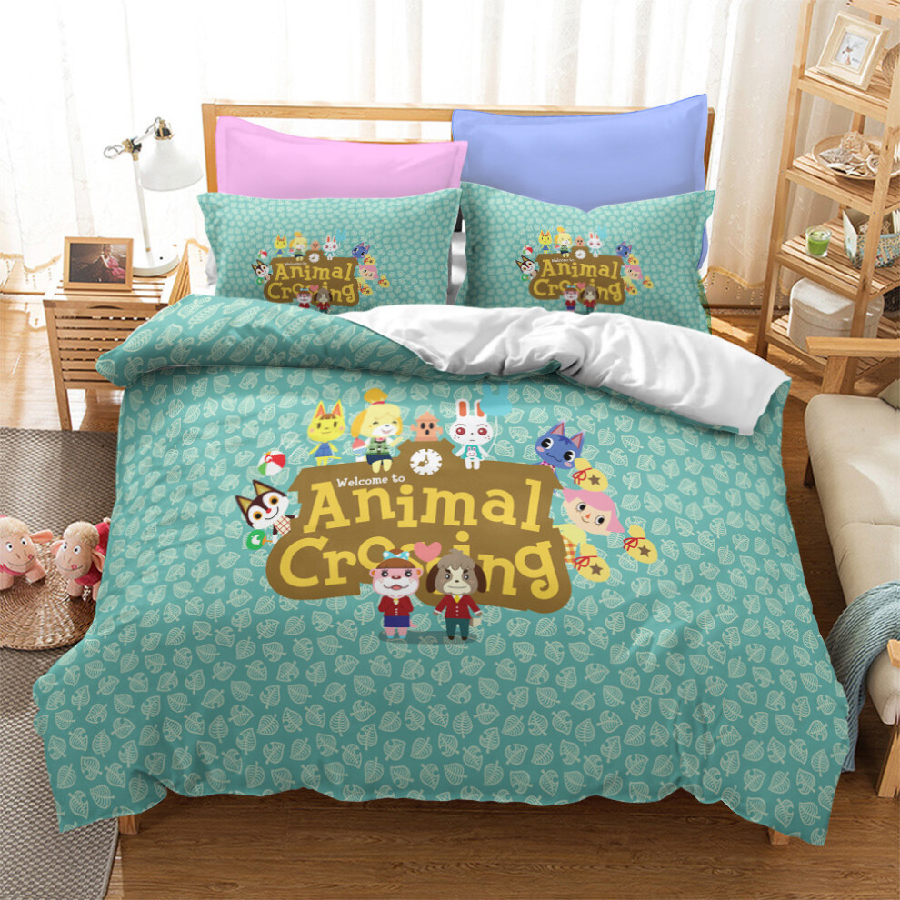 (Style 06, King(220X240CM/3PCS)) Animal Crossing Bedding Single Double Duvet Cover