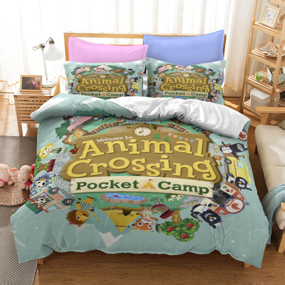 (Style 09, King(220X240CM/3PCS)) Animal Crossing Bedding Single Double Duvet Cover