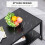 Homcom HOMCOM Two-Tier Coffee Table with Marble Effect Shelf and Metal Frame Black 4