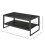 Homcom HOMCOM Two-Tier Coffee Table with Marble Effect Shelf and Metal Frame Black 2