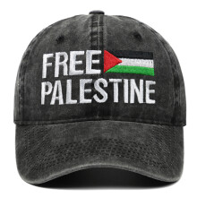 (Black) Free Palestine Support Palestine Hat Adjustable Baseball Cap for Unisex Men&Women