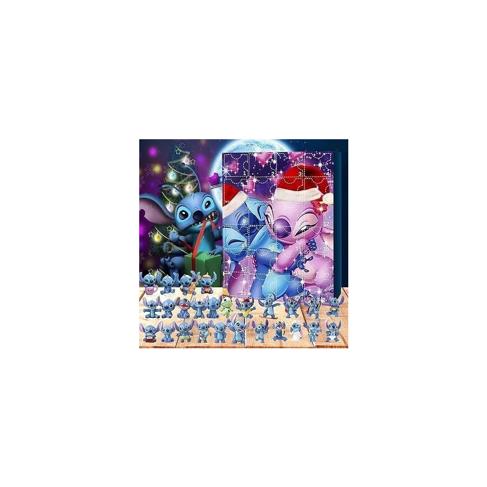 (C) 2024 Lilo Stitch Christmas Advent Calendar Box Christmas Super Rise In Box Stitch Advent Countdown Juguetes Noel Gifts