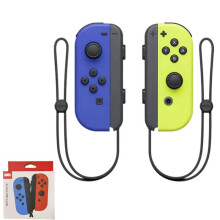 (Blue Yellow) Switch Game Console Bluetooth Left Right Handle Hand Rope Abs Multifunction