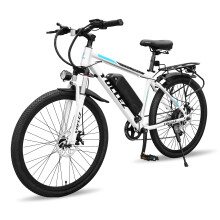 (2602-White / 36V-8AH) 26" Electric Bike for Adults, 250W Motor Commuter E-bikes, Electric Mountain Bike with 36V 8Ah Li-Ion Battery
