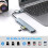 Chronus 8-in-1 USB C Hub: 4xUSB, Card Reader, 3.5mm Jack 5