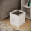 URBN Living (1, White) Foldable Woven Fabric Storage Cube Box Drawer Insert Basket with Handle 3