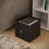 URBN Living (4, Black) Foldable Woven Fabric Storage Cube Box Drawer Insert Basket with Handle 3