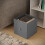 URBN Living (4, LIght Grey) Foldable Woven Fabric Storage Cube Box Drawer Insert Basket with Handle 3