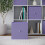 URBN Living (4, Lilac) Foldable Woven Fabric Storage Cube Box Drawer Insert Basket with Handle 4