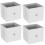 URBN Living (4, White) Foldable Woven Fabric Storage Cube Box Drawer Insert Basket with Handle 1