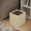URBN Living (4, Beige) Foldable Woven Fabric Storage Cube Box Drawer Insert Basket with Handle 3
