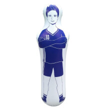 (Blue) Inflatable Soccer Dummys Goalkeeper Soccer Dummys Defender Training Mannequin Football Practice Tumblers for indoor outdoor