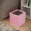 URBN Living (4, Pastel Pink) Foldable Woven Fabric Storage Cube Box Drawer Insert Basket with Handle 3
