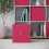 URBN Living (6, Fuschia) Foldable Woven Fabric Storage Cube Box Drawer Insert Basket with Handle 4
