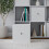 URBN Living (6, White) Foldable Woven Fabric Storage Cube Box Drawer Insert Basket with Handle 4