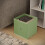 URBN Living (6, Pastel Green) Foldable Woven Fabric Storage Cube Box Drawer Insert Basket with Handle 3