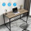 House of Home Computer Desk Rustic Light Brown Desk Black Metal Frame for Office 2