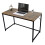 House of Home Computer Desk Rustic Dark Brown Medium with Black Coated Metal Frame 1