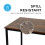 House of Home Computer Desk Rustic Dark Brown Medium with Black Coated Metal Frame 8