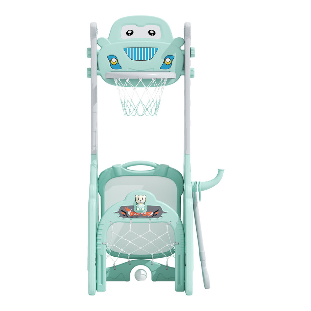 (Green) Toddler Basketball Stand Set with Drawing Board