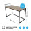 House of Home Computer Desk Rustic Light Brown Top with Black Metal Frame 3