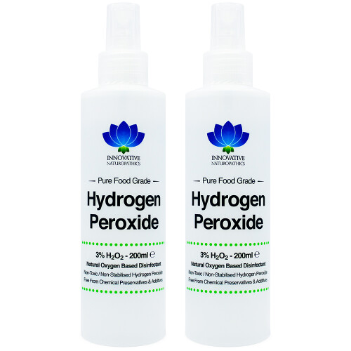 Food Grade Hydrogen Peroxide 3% - 200ml Spray - Pack of 2