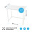 House of Home Computer Desk White Finish Sturdy Home Office Workstation 4