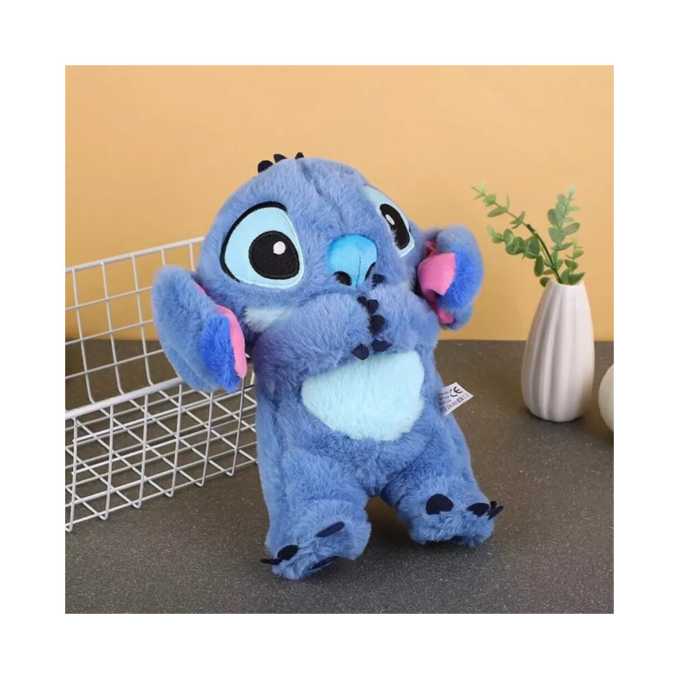 (blue) Stitch Breathing Musical Soothing Doll Sleep Toy Anxiety Relief Plush Toys