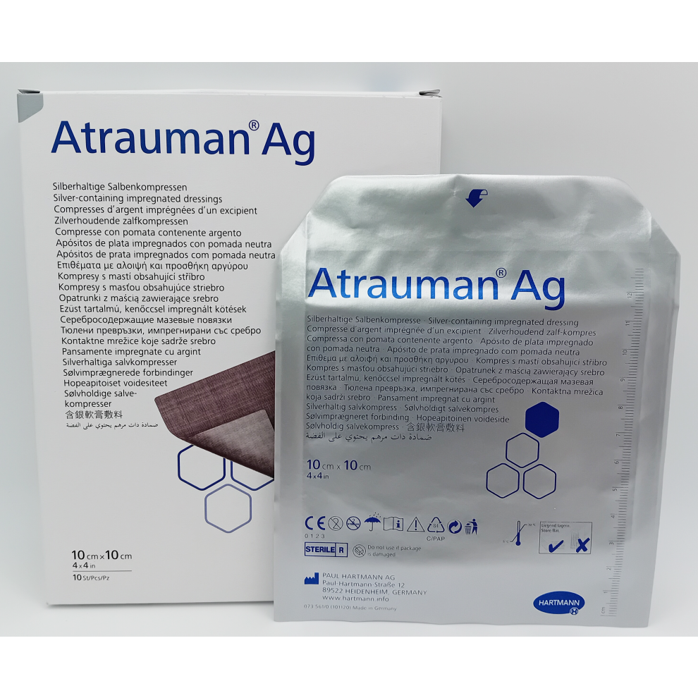 Hartmann Atrauman Ag 10Cm X 10Cm Box Of 10 - Ref: 499573