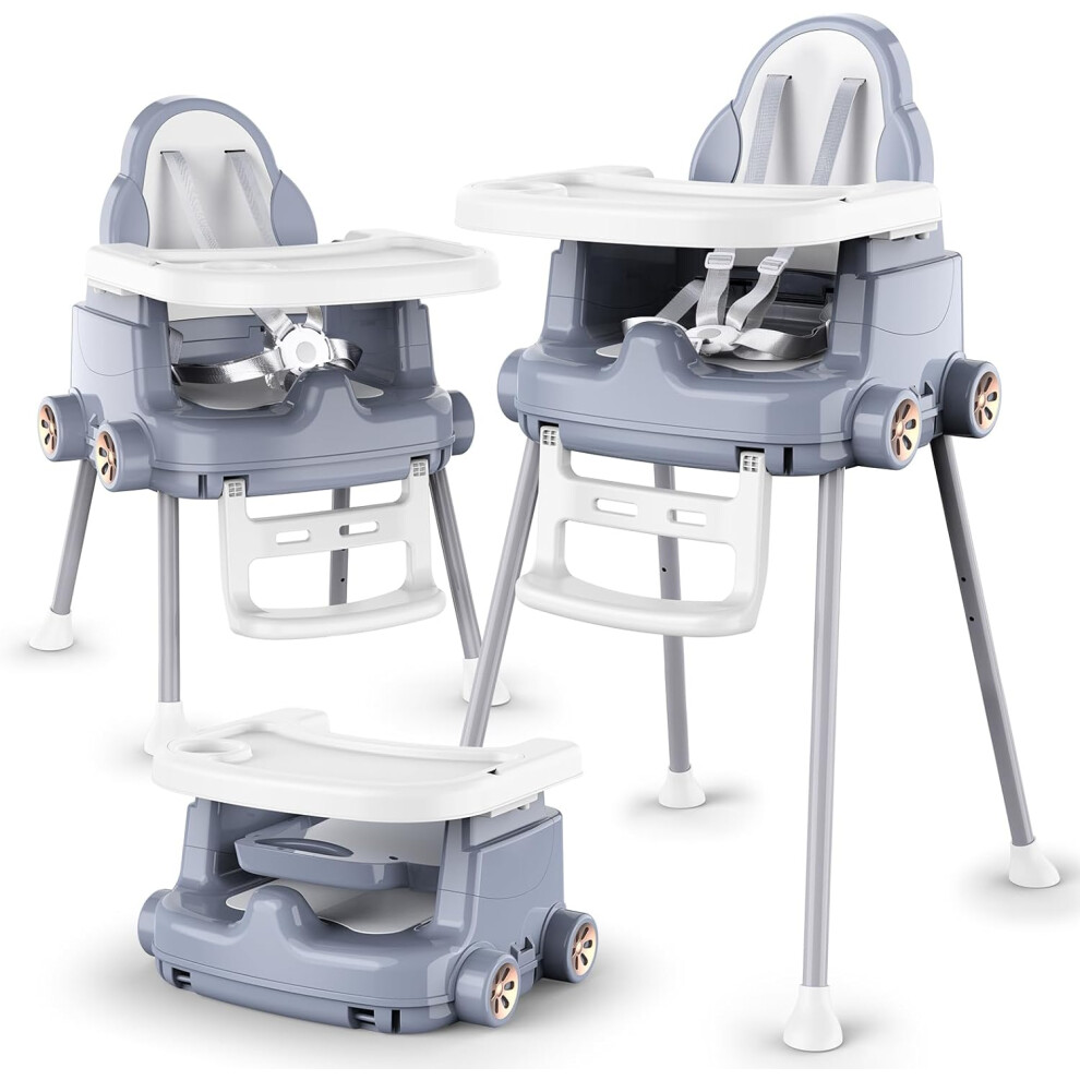 BellaBaby 5-in-1 High Chair, Convertible & Ultra Compact High Chair