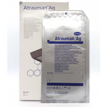 Atrauman AG Silver-Impregnated Antimicrobial Wound Dressings 20cm x 10cm, Box of 10 (Ref: 499575)